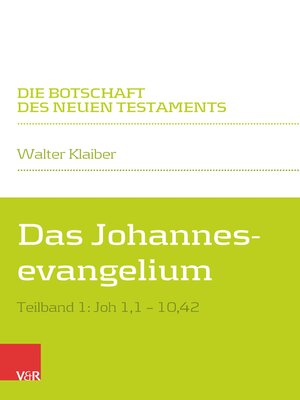 cover image of Das Johannesevangelium